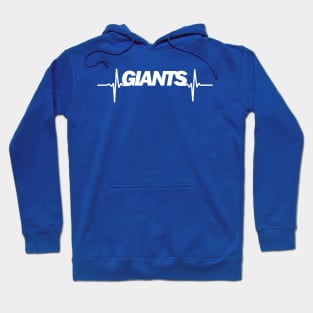 Giants heartbeat white Hoodie